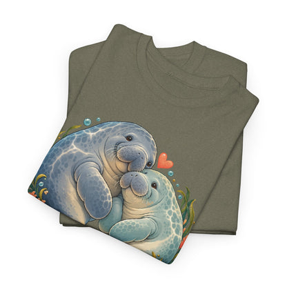 Chubby Mermaid Heart of the Ocean Manatee T-Shirt