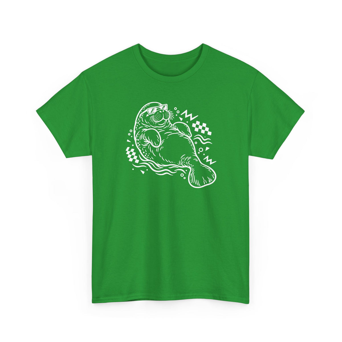 Retro floating manatee mascot T-Shirt