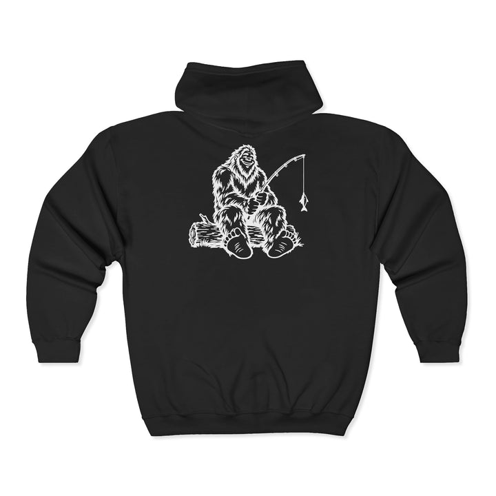 Bigfoot’s Peaceful Fishing Trip Zip-Up Hoodie