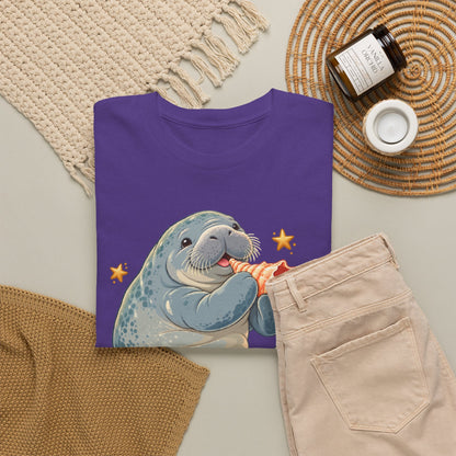 Chubby Mermaid Seashell Serenade Manatee T-Shirt