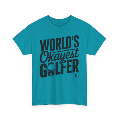 World’s Okayest Golfer T-Shirt | Funny Golf Gift Tee