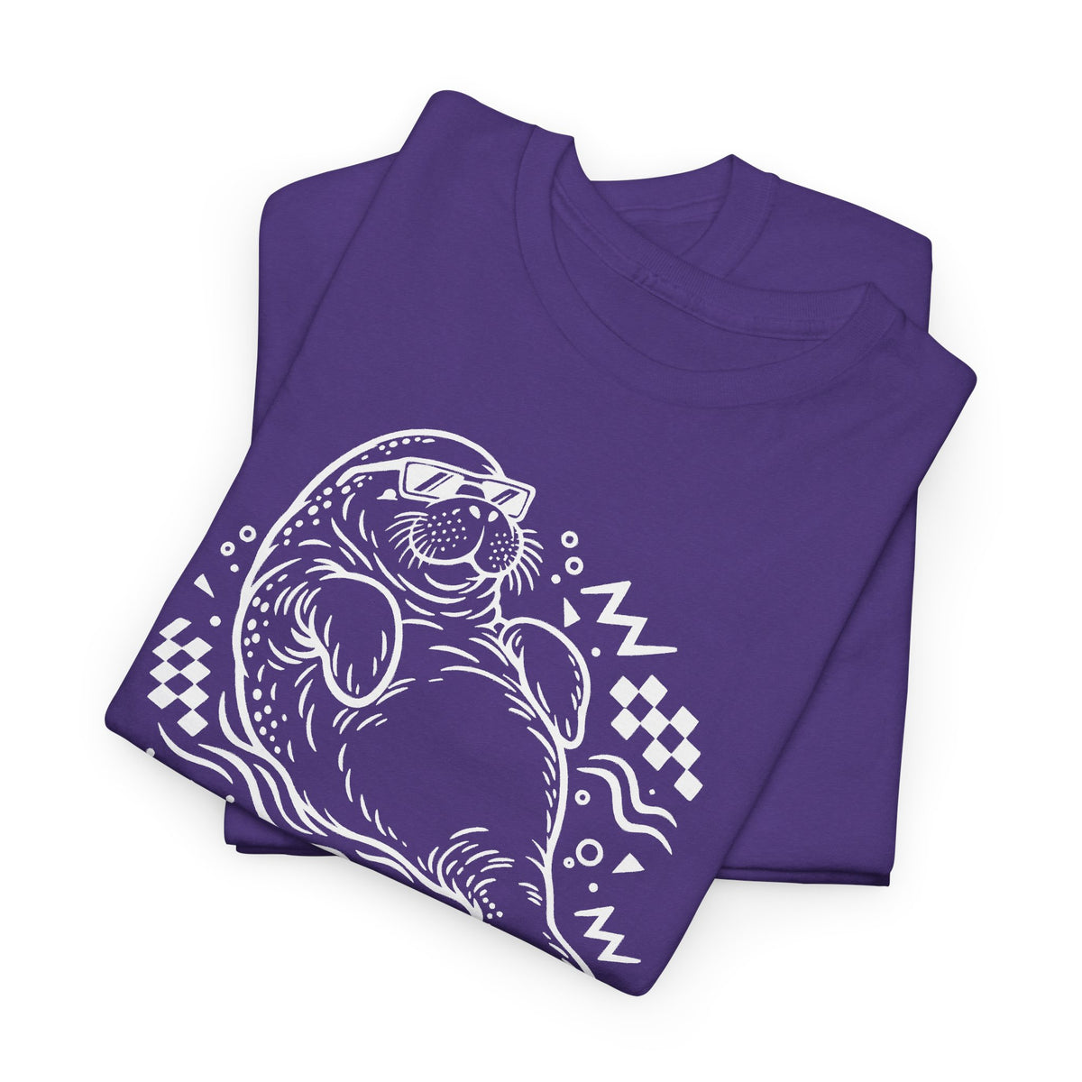 Retro floating manatee mascot T-Shirt