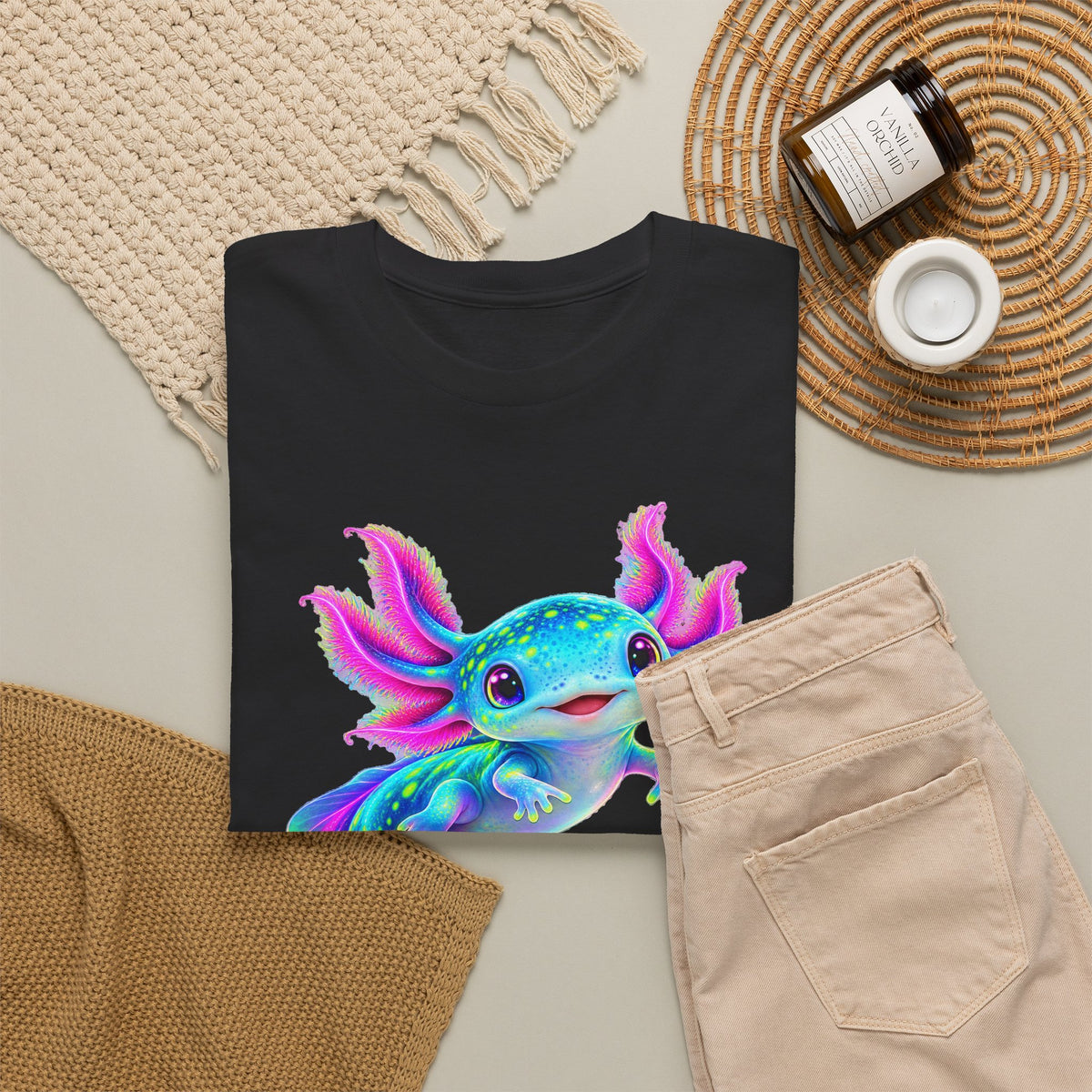 Electric Axolotl in Motion T-Shirt