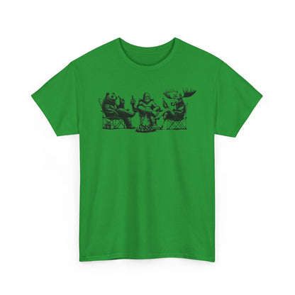 Bear, Bigfoot & Moose Camping T-Shirt | Unisex Graphic Tee