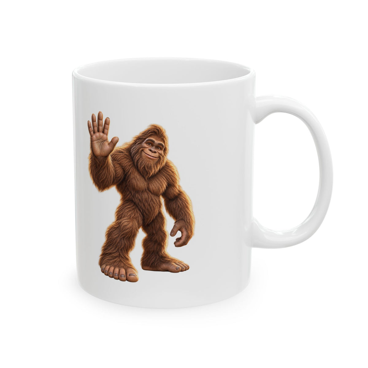 Friendly Sasquatch High Five Mug