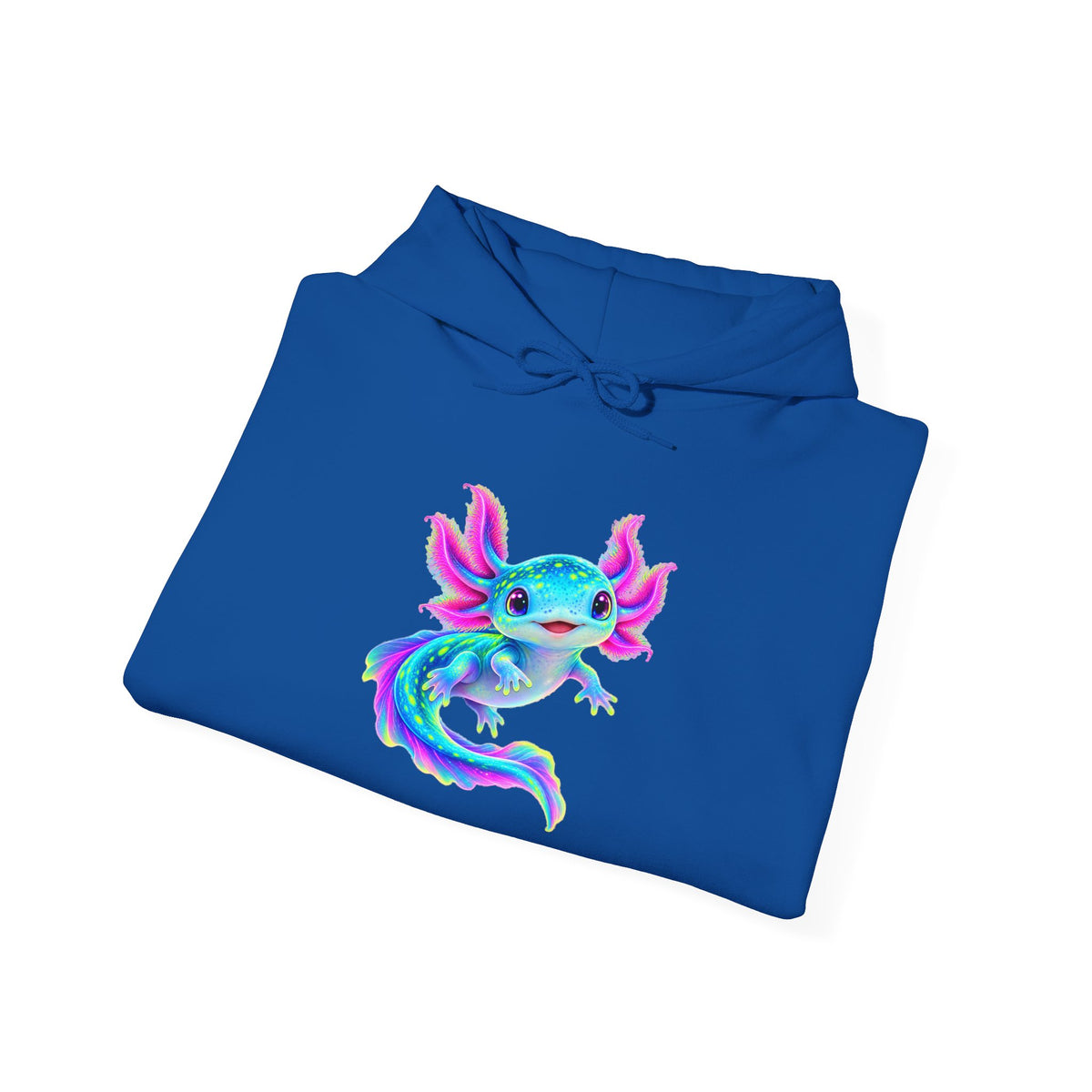 Electric Axolotl in Motion Pullover Hoodie