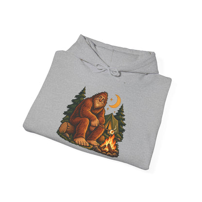 Bigfoot's Cozy Campfire Night Pullover Hoodie
