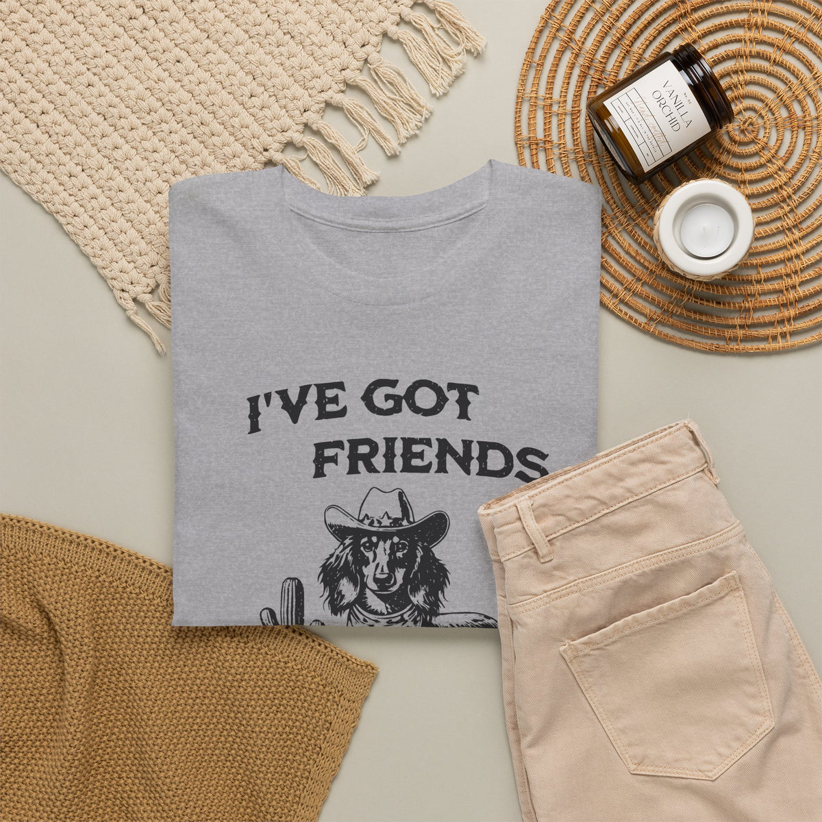 Friends in Low Places - Dachshund T-Shirt | Unisex Graphic Tee