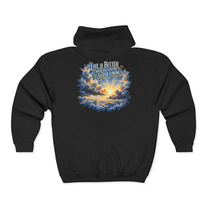 Silver Linings – Gildan 18600 Zip-Up Hoodie | 027