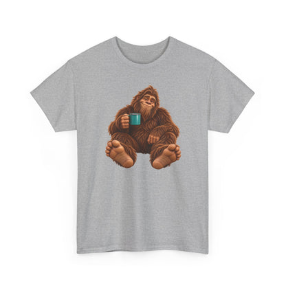 Cozy Camper Bigfoot with Teal Mug T-Shirt