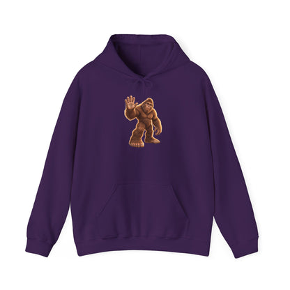 Friendly Sasquatch High Five Pullover Hoodie