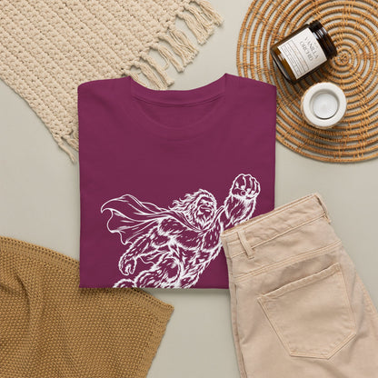 Soaring Cape-Wearing Sasquatch T-Shirt