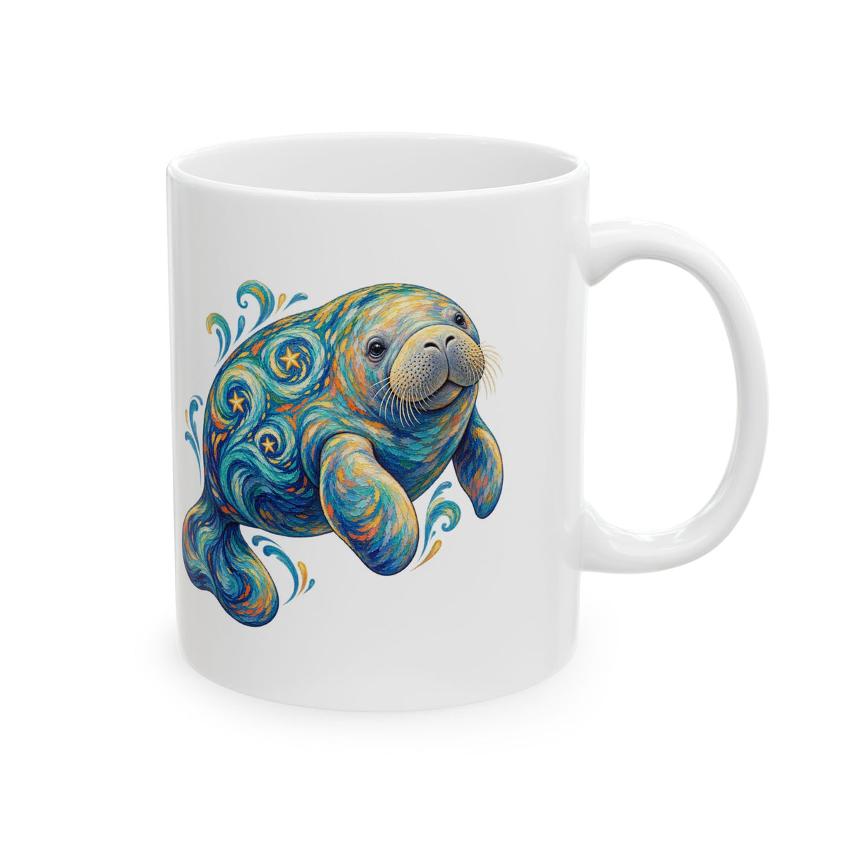 Swirling Moon-Tide Manatee Mug