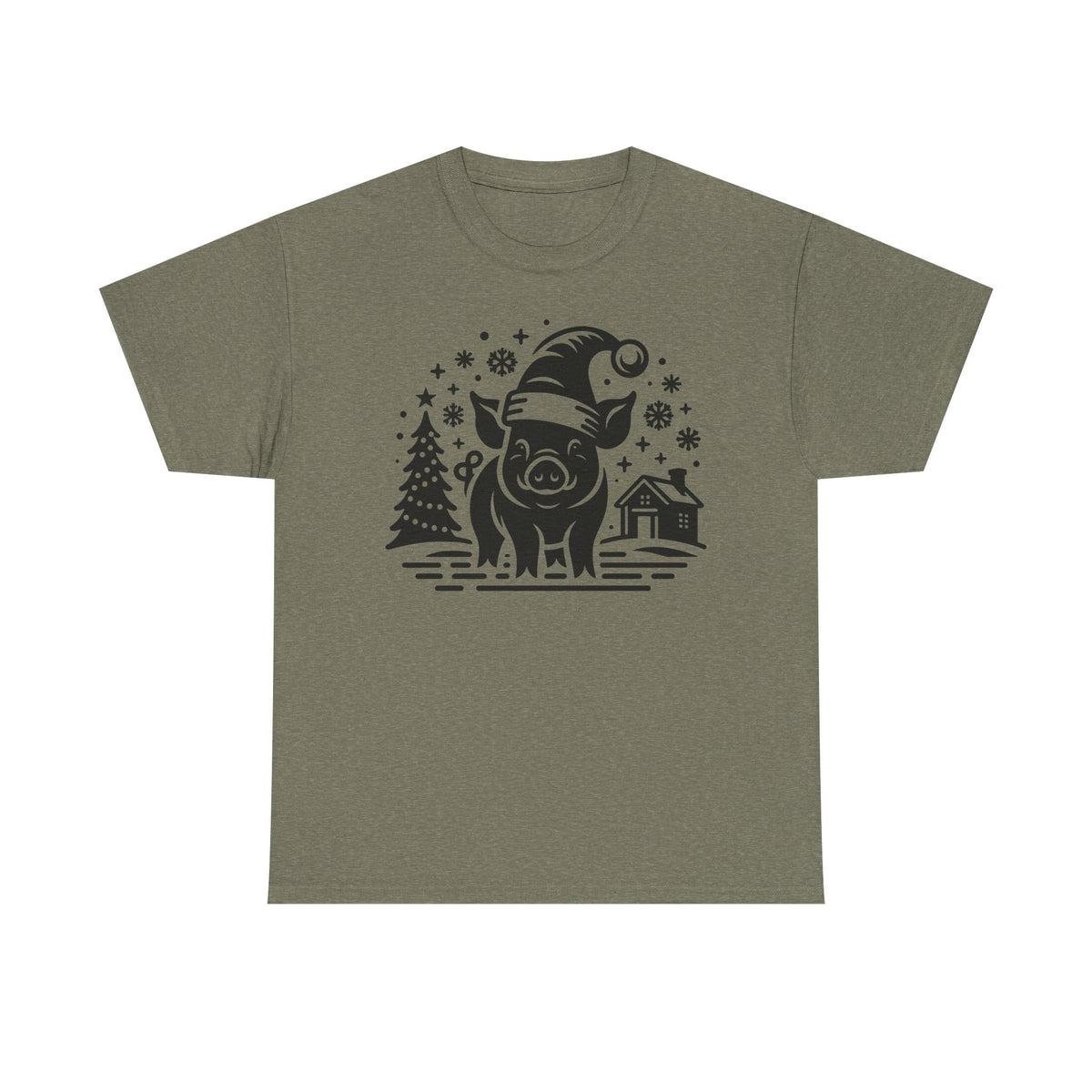 Christmas Pig T-Shirt | Festive Santa Pig Graphic Tee