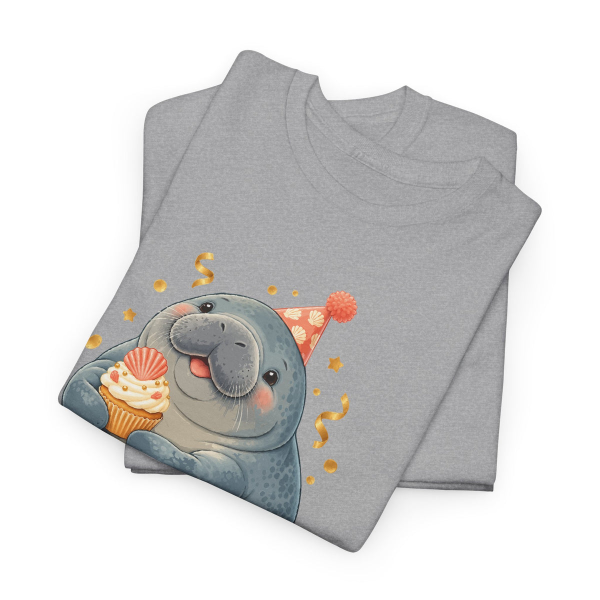 Chubby Mermaid Party at the Sandbar Manatee T-Shirt