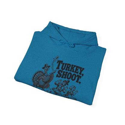 Turkey Shoot Pullover Hoodie | Thanksgiving Turkey Chase
