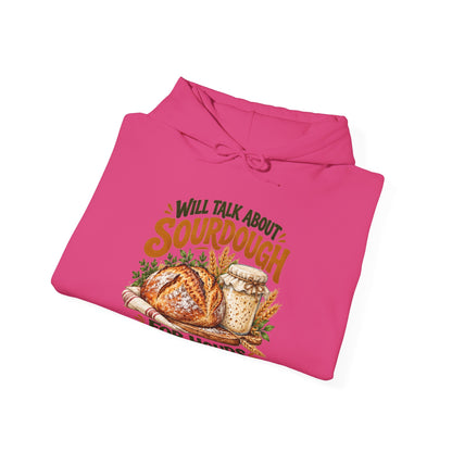 Will Talk About Sourdough – Safety Green/Pink Gildan 18500 Hoodie | 017