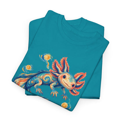 Starwater Axolotl in Turquoise and Coral T-Shirt