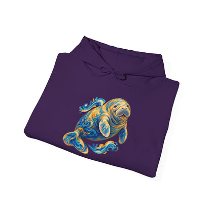 Golden Drift Manatee Pullover Hoodie