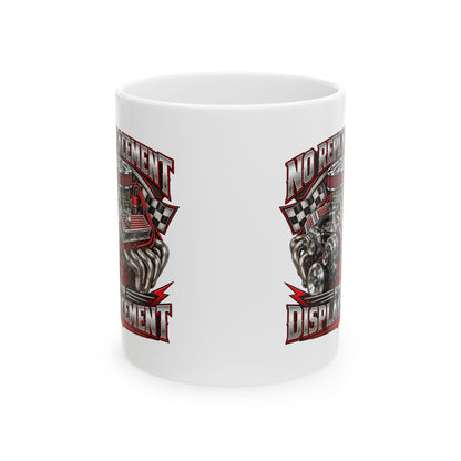No Replacement for Displacement – Ceramic Mug, 11 oz | 006-v2