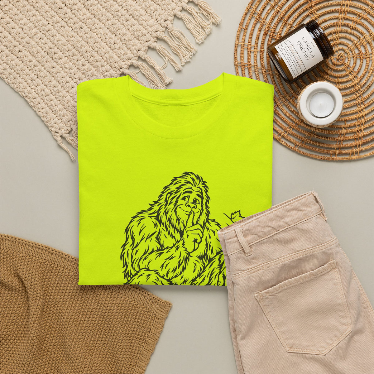 Shh, Friendly Bigfoot in the Forest T-Shirt