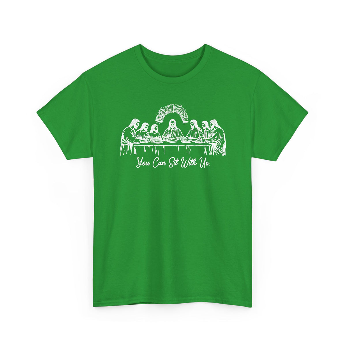 You Can Sit With Us - White Graphic T-Shirt | Unisex Graphic Tee