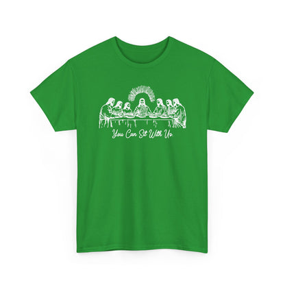 You Can Sit With Us - White Graphic T-Shirt | Unisex Graphic Tee