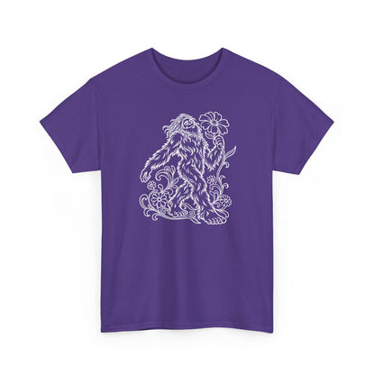 Swaying Sasquatch with a Flower T-Shirt