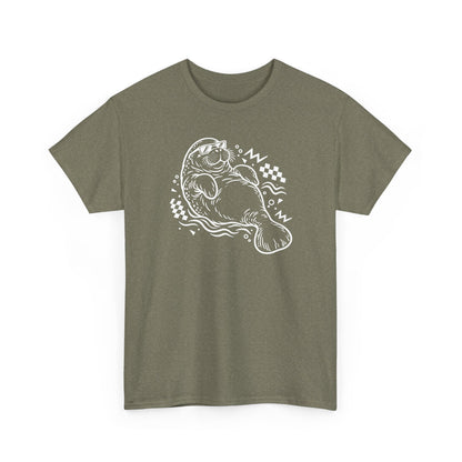 Retro floating manatee mascot T-Shirt