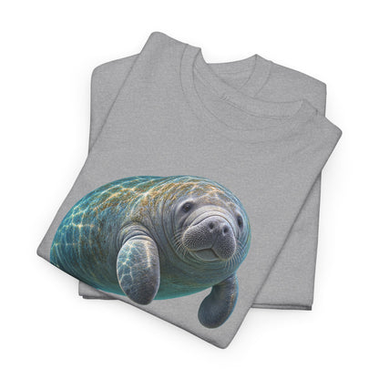 Curled Manatee in Turquoise Light T-Shirt