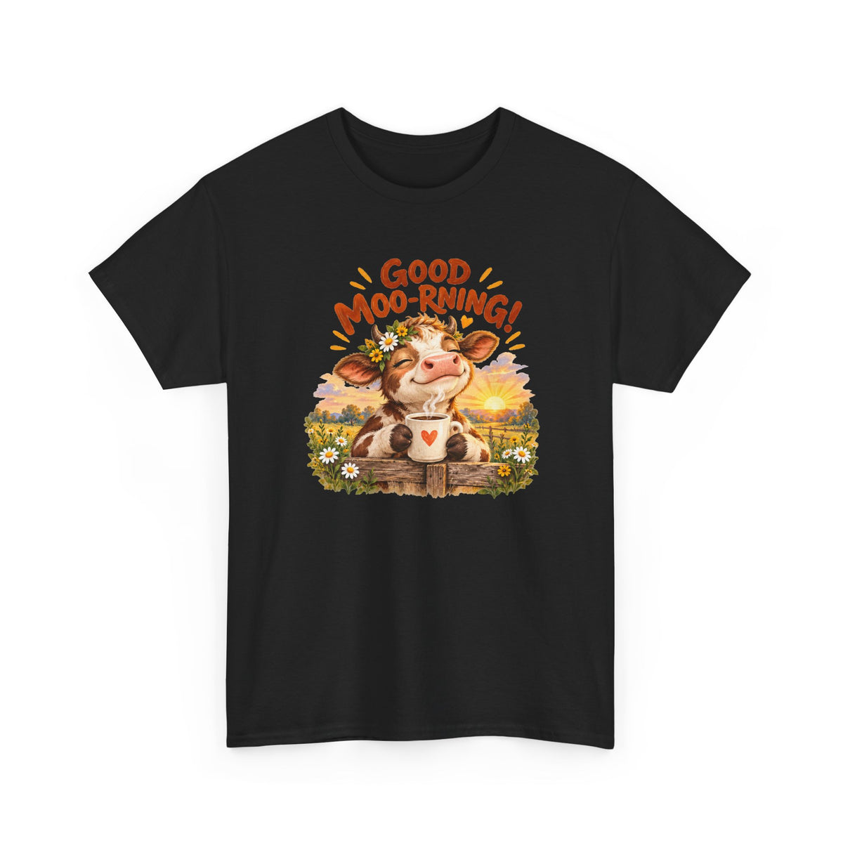 Good Moo-rning – Gildan 5000 T-Shirt | 030