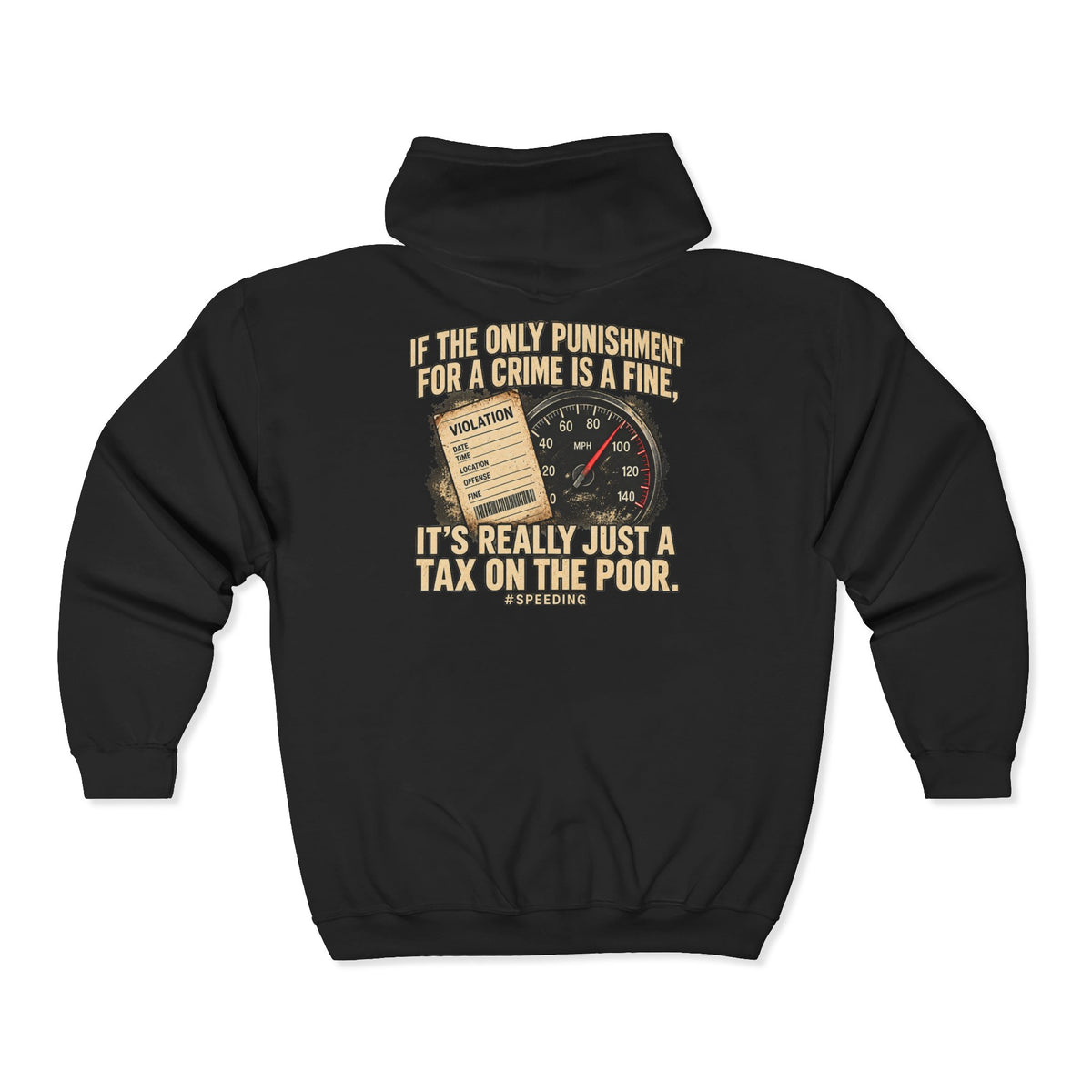 A Fine Is a Tax – Gildan 18600 Zip-Up Hoodie | 007