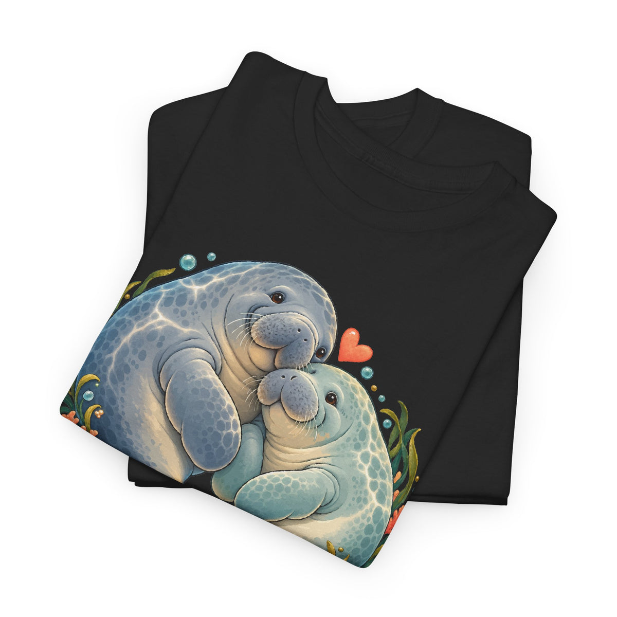 Chubby Mermaid Heart of the Ocean Manatee T-Shirt