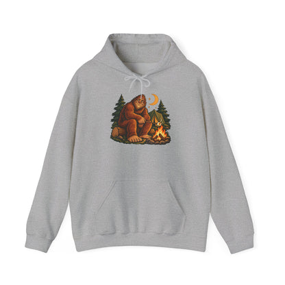 Bigfoot's Cozy Campfire Night Pullover Hoodie