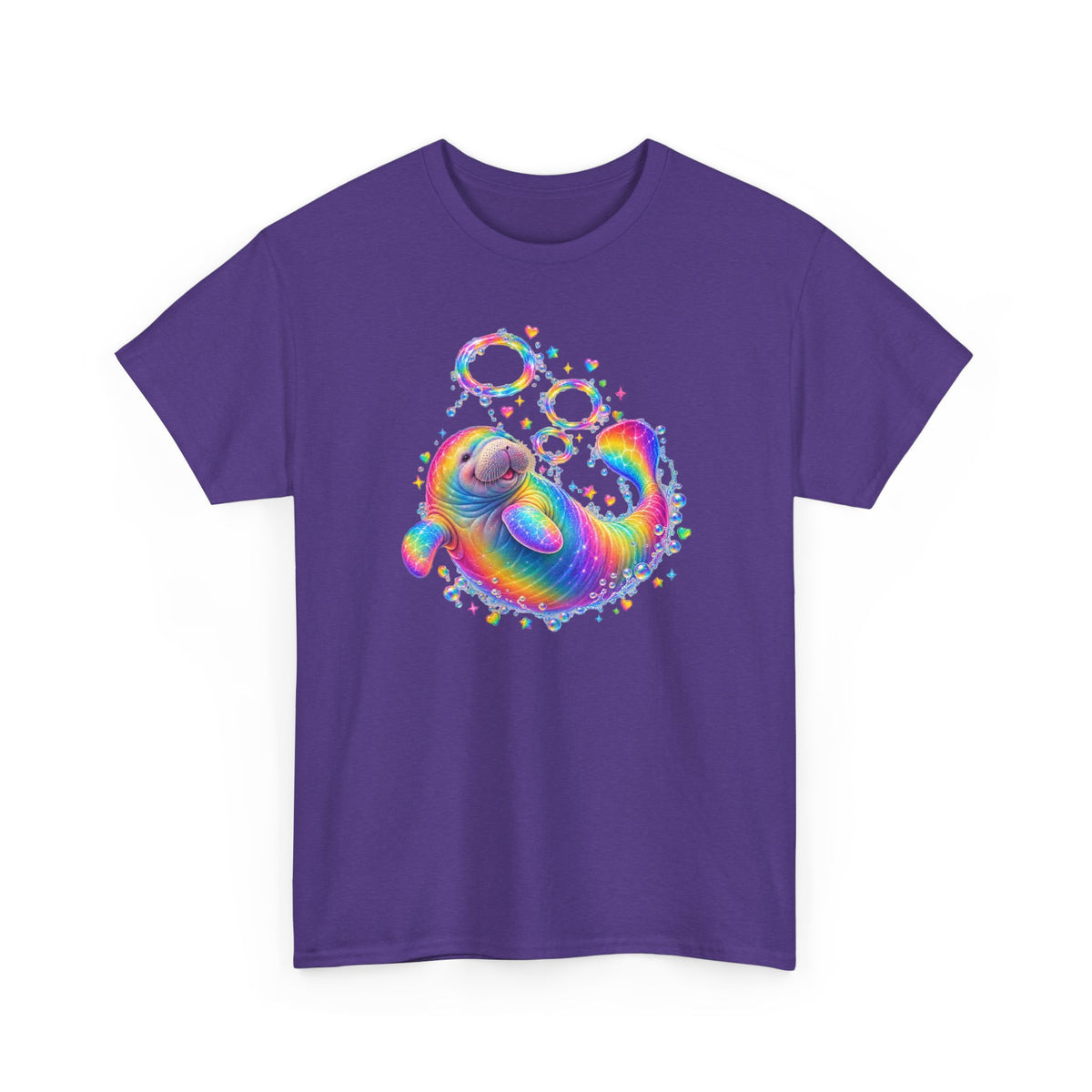 Rainbow Manatee Bubble Flip T-Shirt