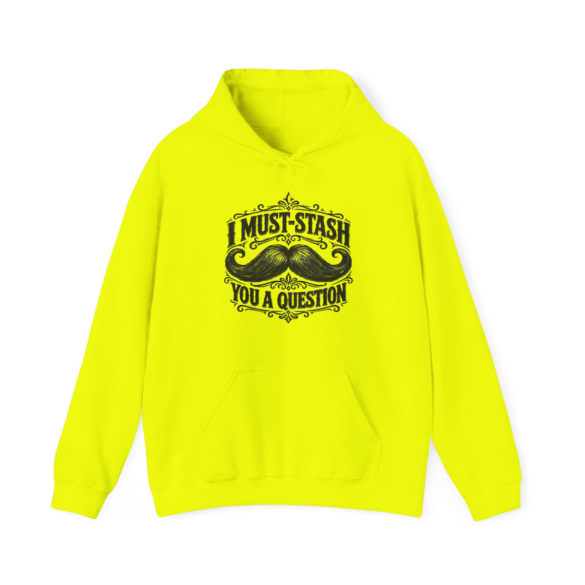 Must-stash You a Question – Safety Green/Pink Gildan 18500 Hoodie | 038a