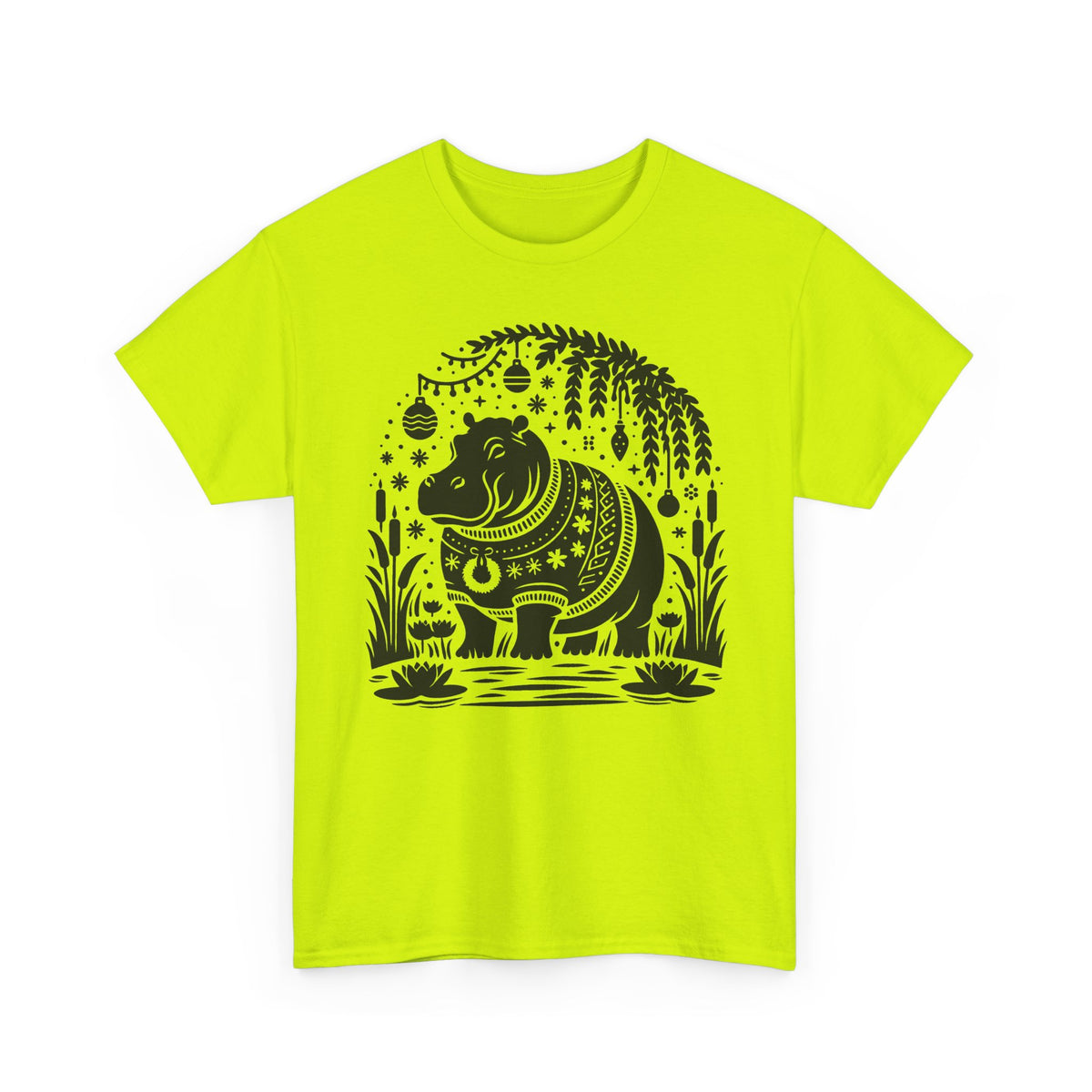 Folk Art Elephant T-Shirt | Decorative Wildlife Graphic Tee