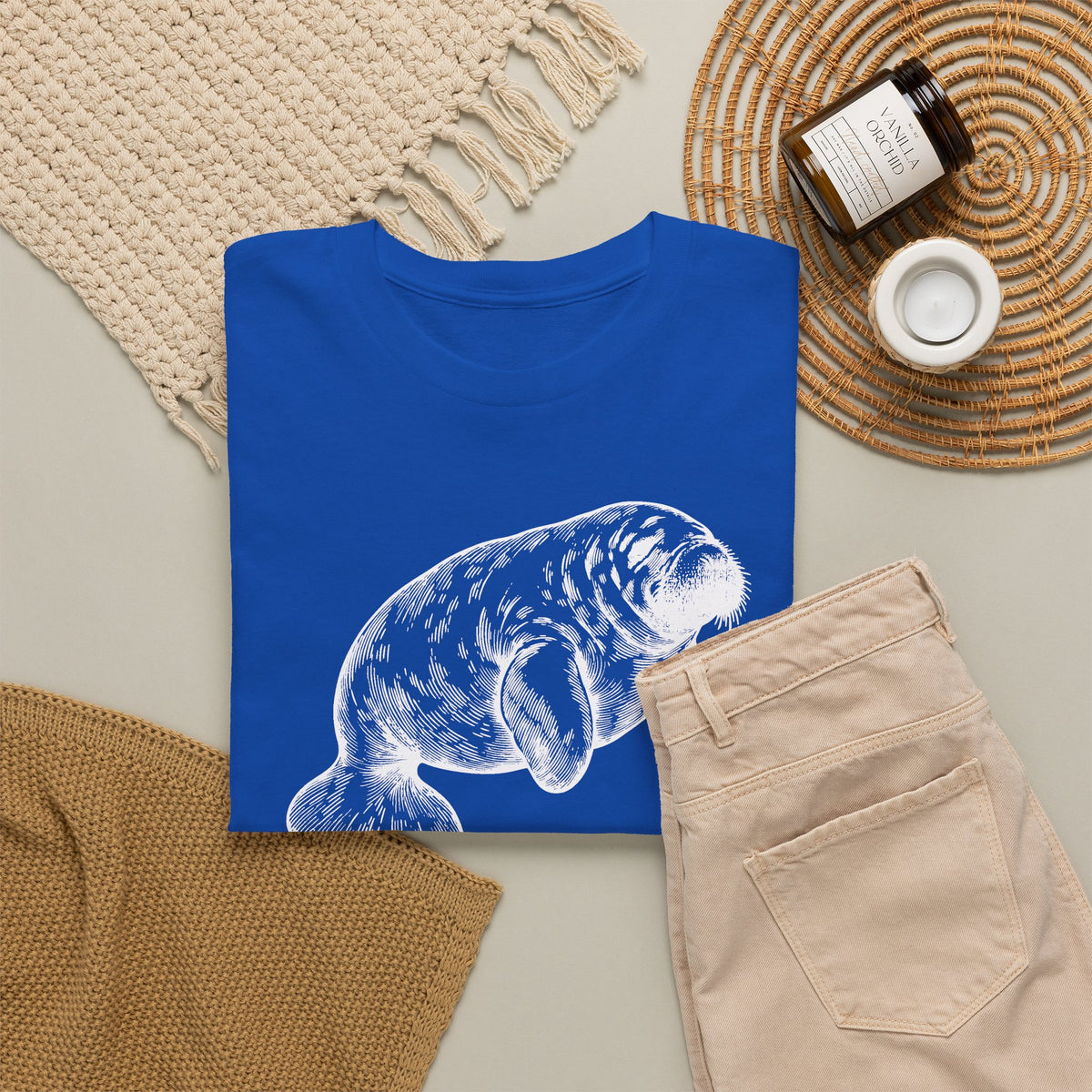 Slow Water Manatee Engraving T-Shirt