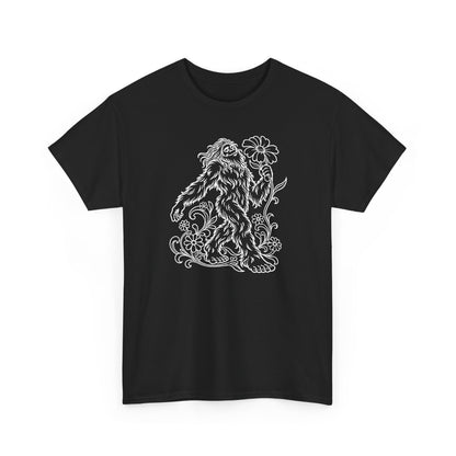 Swaying Sasquatch with a Flower T-Shirt