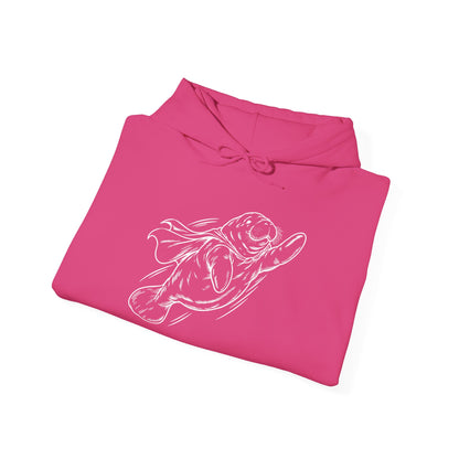 Chubby Manatee Takes Flight Pullover Hoodie