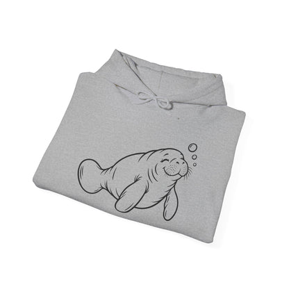 Slow Float Manatee Pullover Hoodie