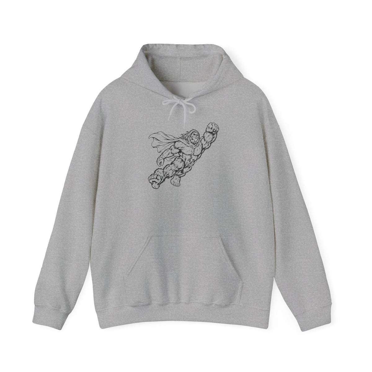 Soaring Cape-Wearing Sasquatch Pullover Hoodie