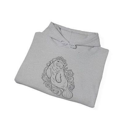 Dreamy flower-crowned manatee Pullover Hoodie