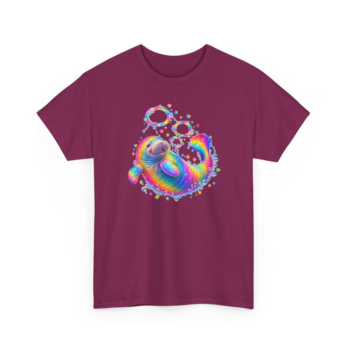 Rainbow Manatee Bubble Flip T-Shirt
