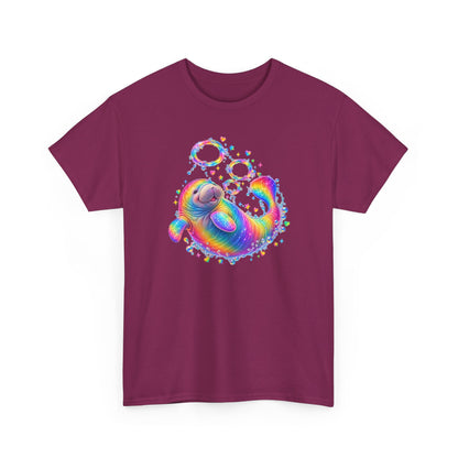 Rainbow Manatee Bubble Flip T-Shirt