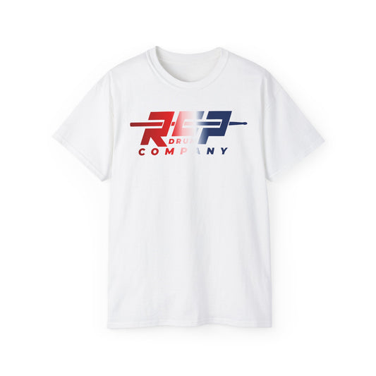 RCP Drum Company T-Shirt | Red, White and Blue Logo Tee