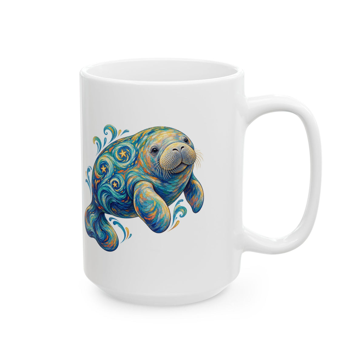 Swirling Moon-Tide Manatee Mug