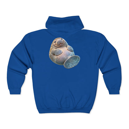 Plump Manatee Paddle Float Zip-Up Hoodie