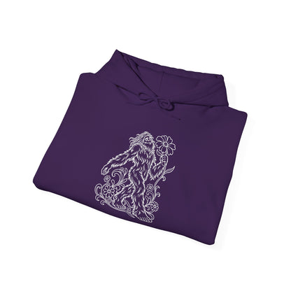 Swaying Sasquatch with a Flower Pullover Hoodie
