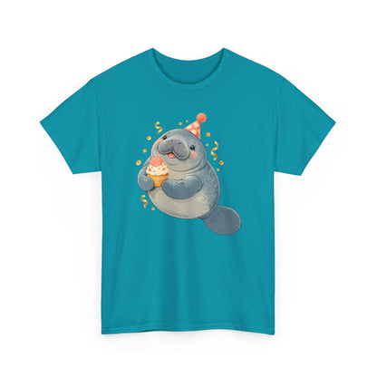 Chubby Mermaid Party at the Sandbar Manatee T-Shirt